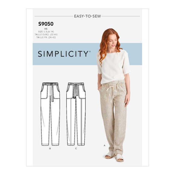 Misses Drawstring Trousers Sewing 
