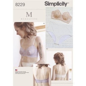 Simplicity Underwire Bra And Panties Sewing Pattern