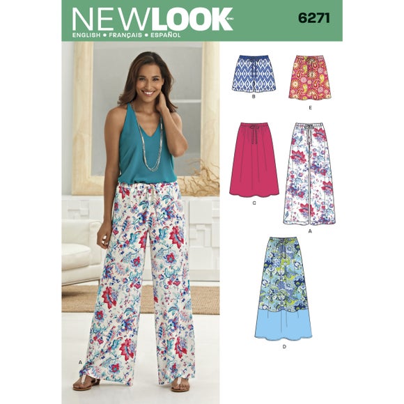 Simplicity Cropped Trousers and Skirt Sewing Pattern S9181 1624   Hobbycraft