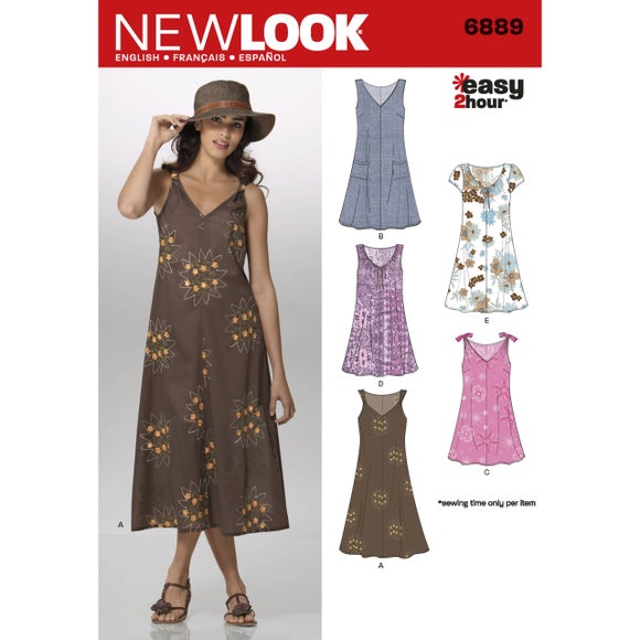 Simplicity New Look 6533 babydoll dress pattern review. - Sew Dainty