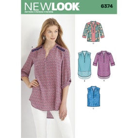 New Look Shirts with Sleeve Sewing Pattern