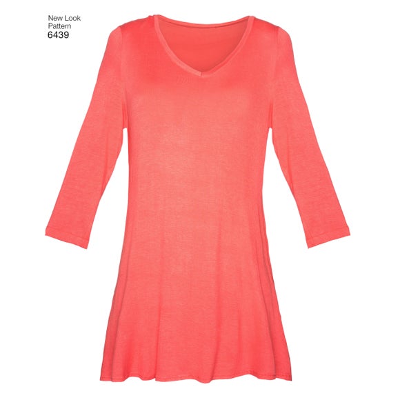 6439 Womens Knit Tunics Sewing Pattern Dunelm