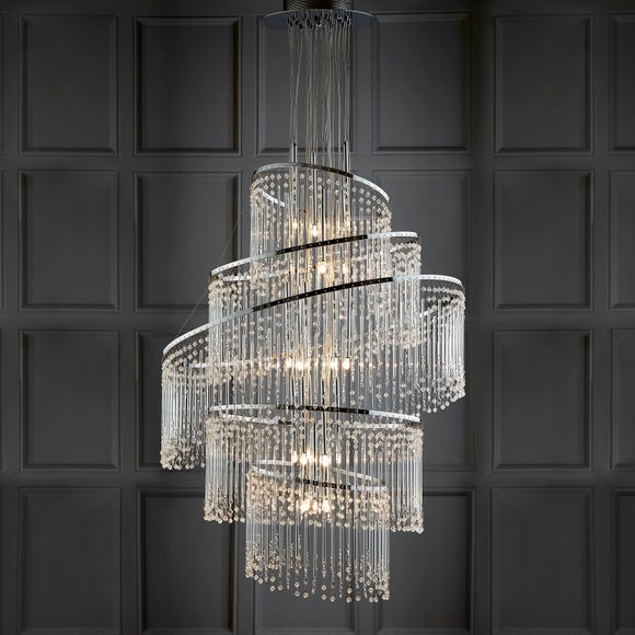 white chandelier dunelm