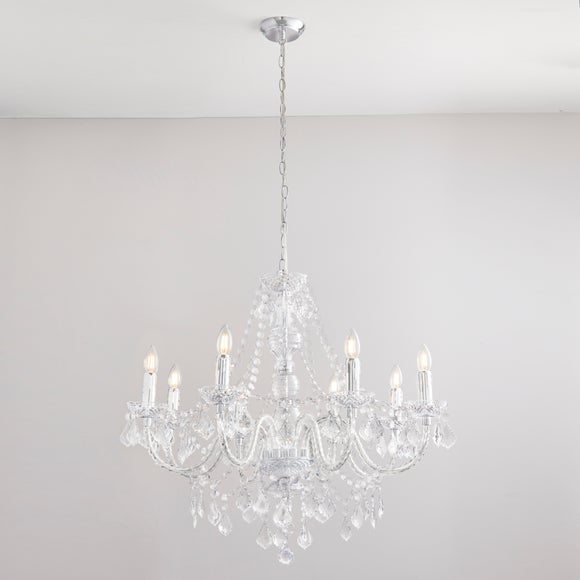 white chandelier dunelm