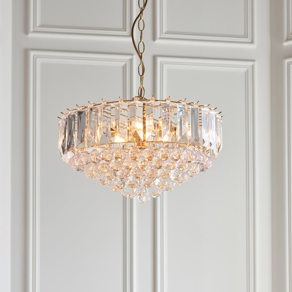 gold chandelier dunelm