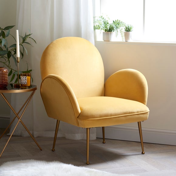 yellow floor chair