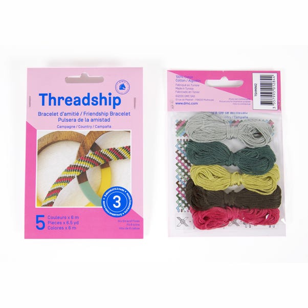 Threadship Country Friendship Bracelets Craft Kit MultiColoured