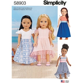 Simplicity US8903OS 18inch Doll Clothes Sewing Pattern