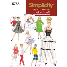 Simplicity U05785OS Doll Clothes Sewing Pattern