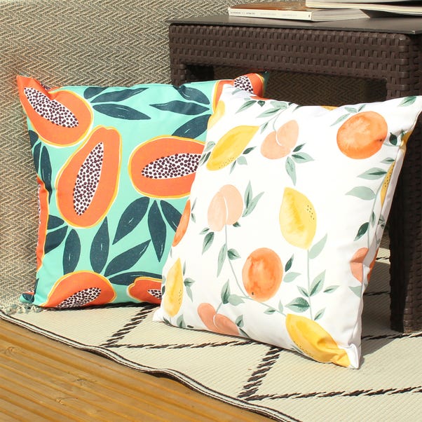 Les Fruits Mulitcoloured Outdoor Cushion Dunelm Les Fruits Mulitcoloured Outdoor, Garden Furniture Cushions Dunelm