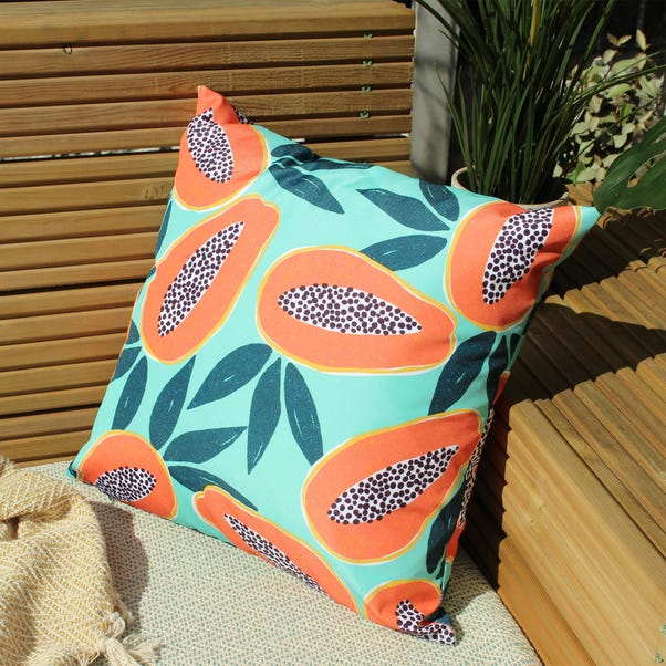 Papaya Aqua Outdoor Cushion image 1 of 4