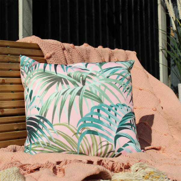 Jungle Blush and Forest Outdoor Cushion Blush (Pink) undefined