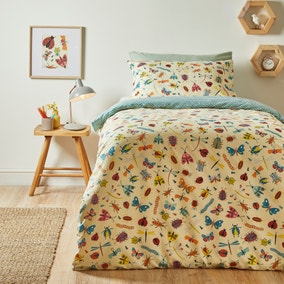 Butterfly Friends Single Duvet Cover and Pillowcase Set
