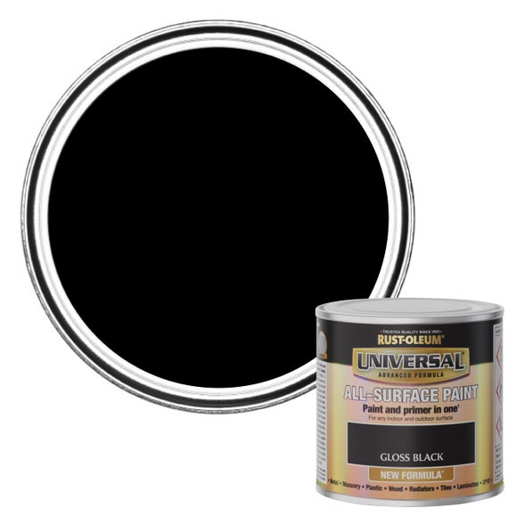Rust Oleum Black Gloss Universal All Surface Paint Dunelm