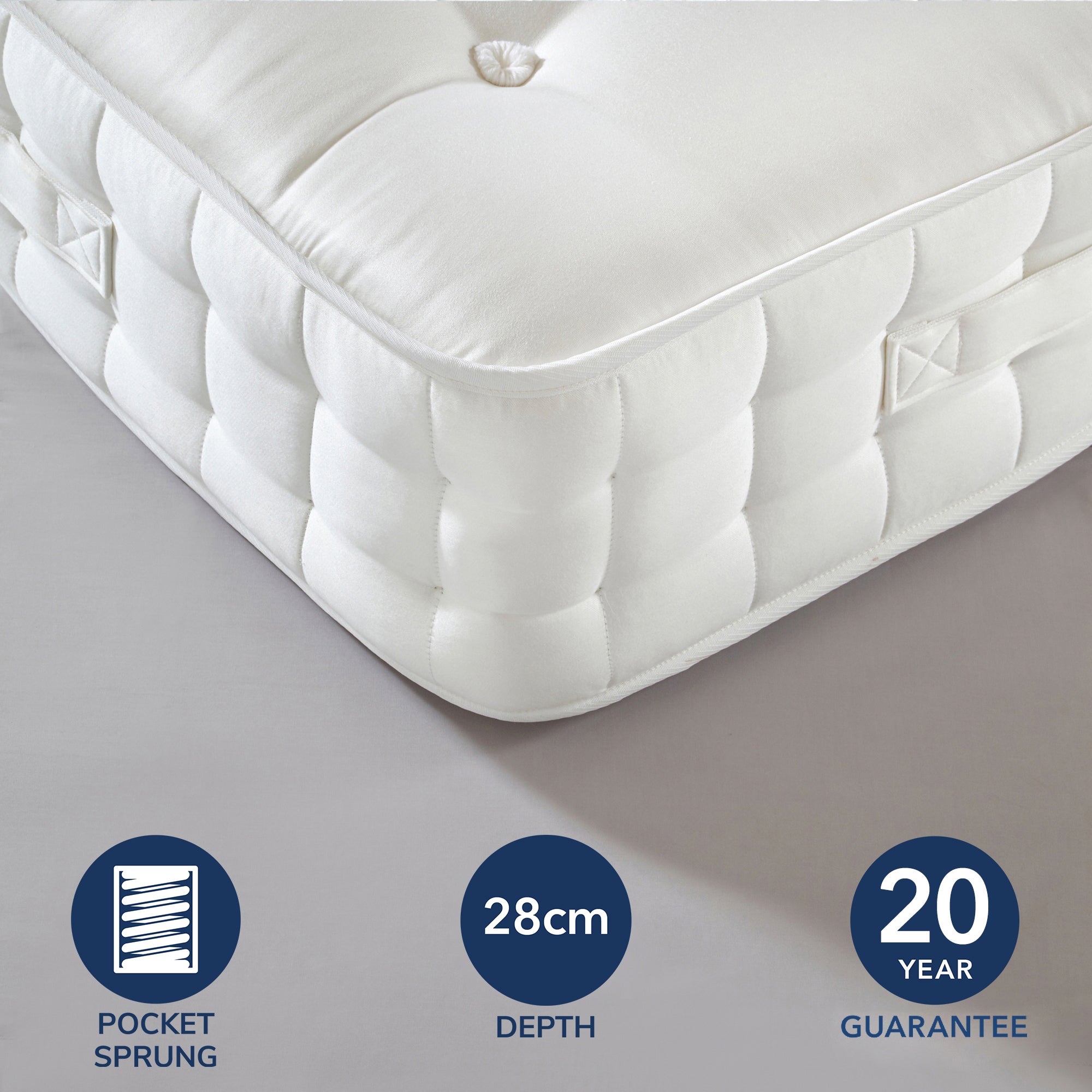 Dorma Centenary 5000 Pocket Sprung Mattress Off White