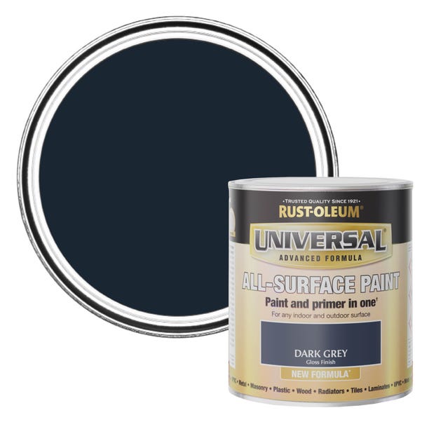 Rust-Oleum Dark Grey Gloss Universal All-Surface Paint image 1 of 8
