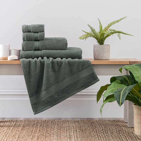 Green and gray clearance towels