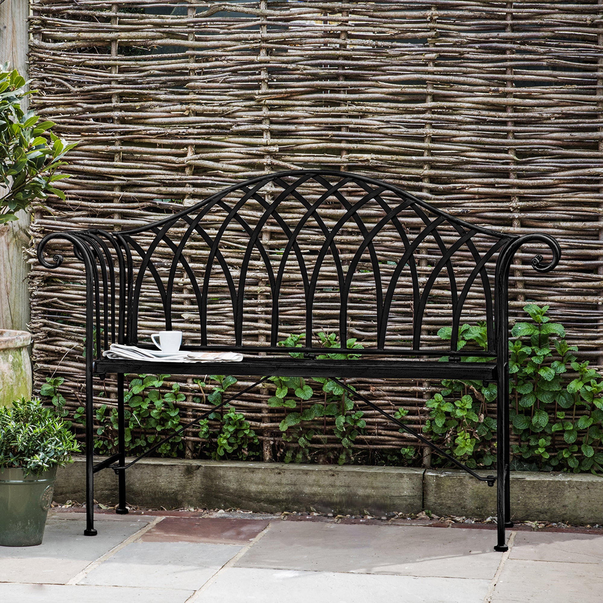 Image of Dorothea 2 Seater Bench Black