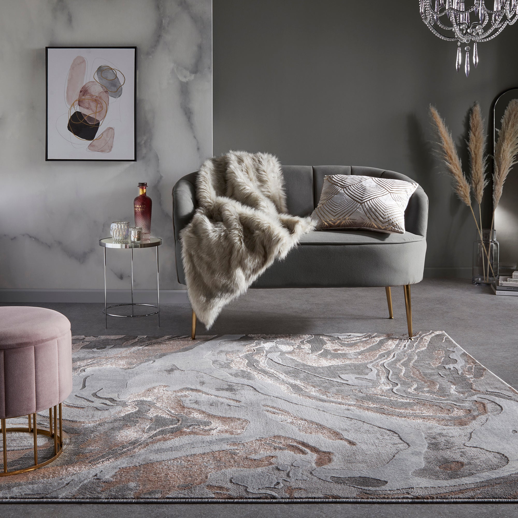 Marbled Rug Marbled Blush