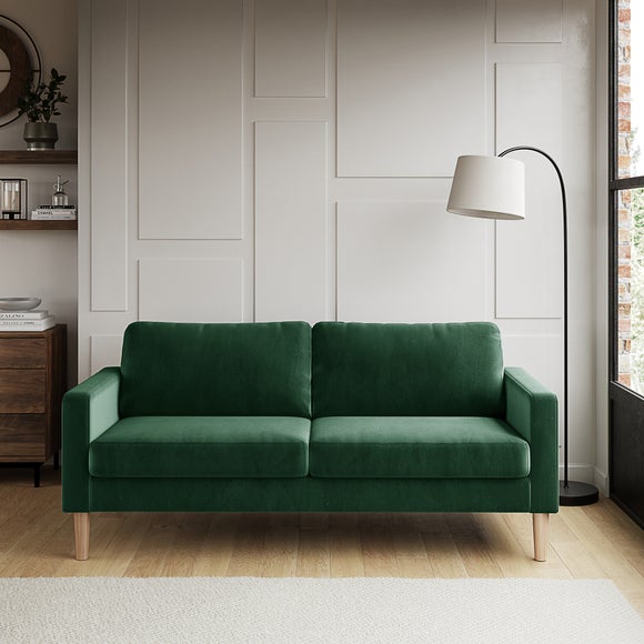 green velvet sofa and chair