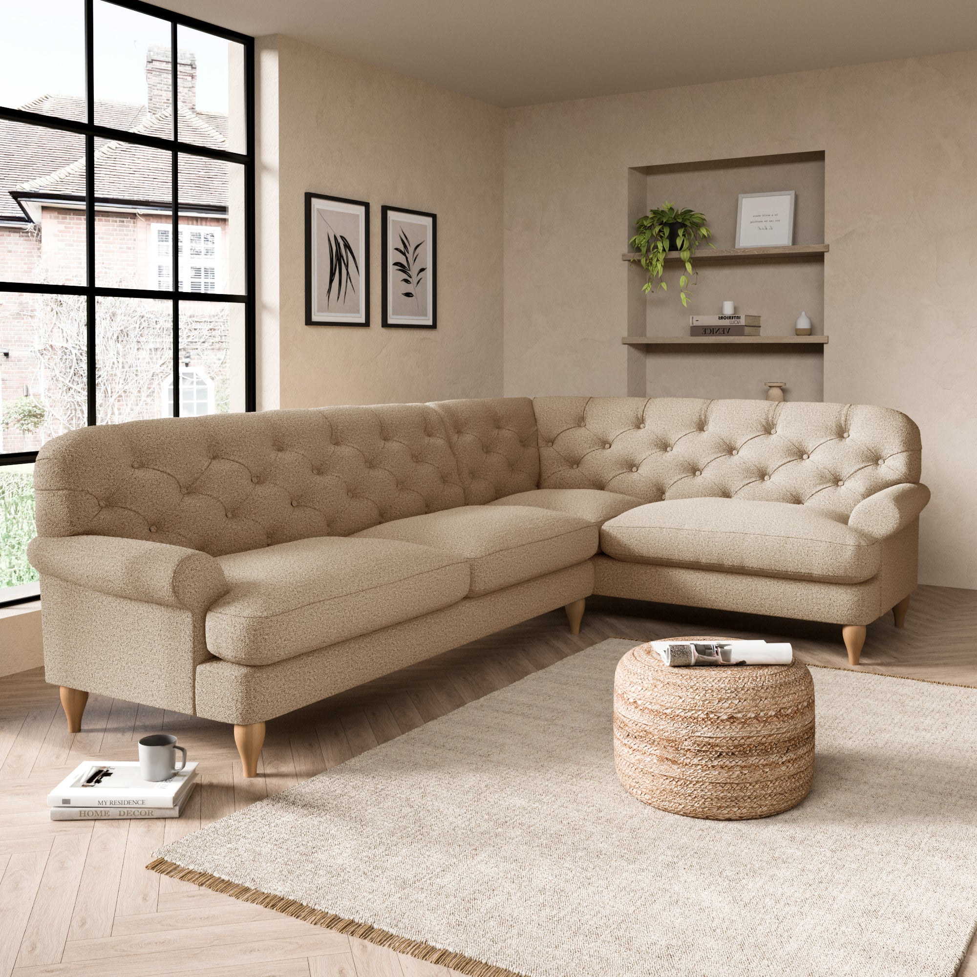 Canterbury Corner Sofa Beige