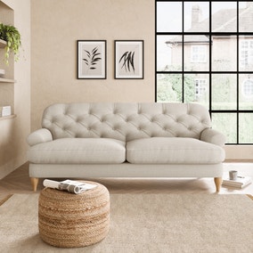 Canterbury Slub Cotton Blend 3 Seater Sofa