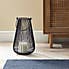 Large Wire Lantern with Glass Black