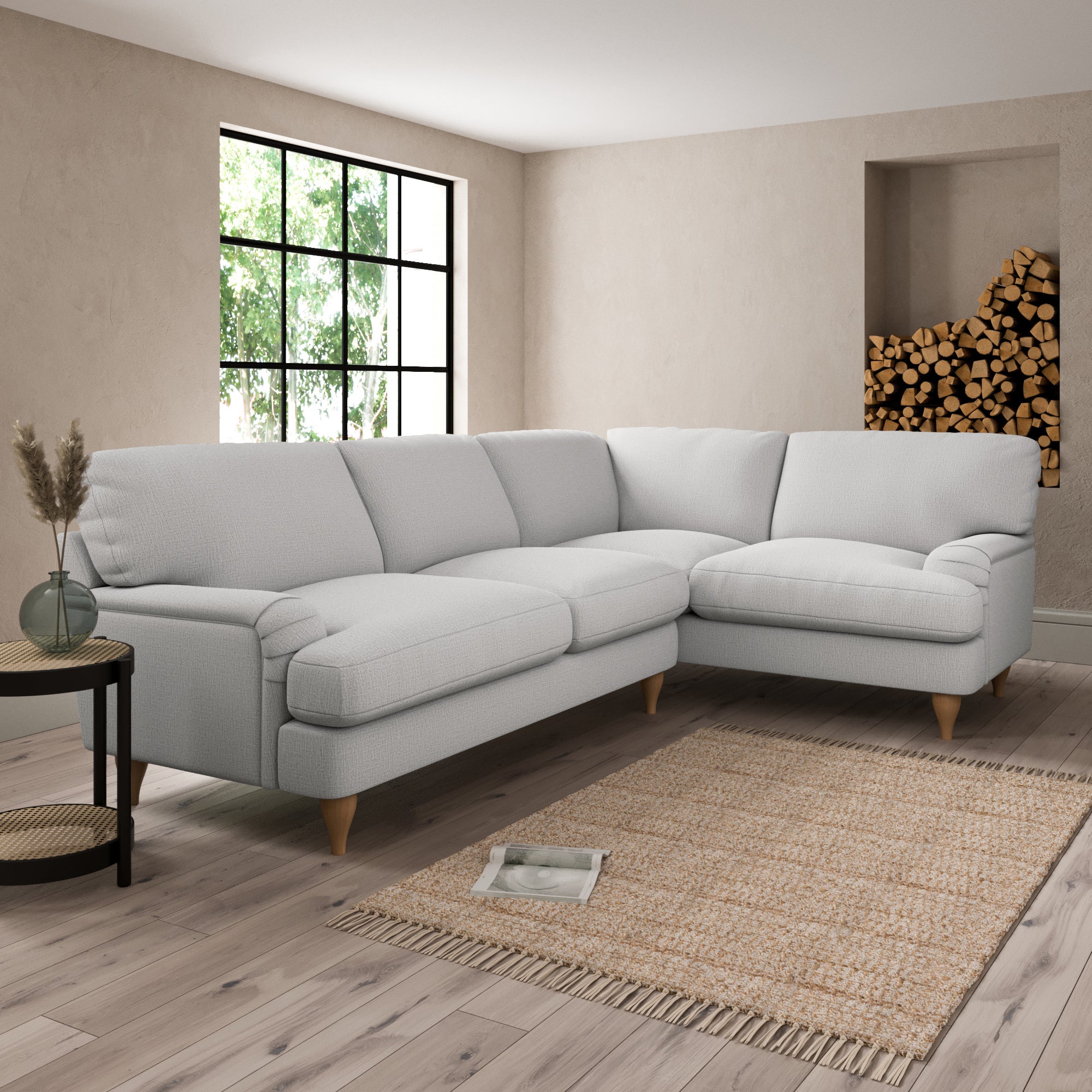 Darwin Corner Sofa Silver