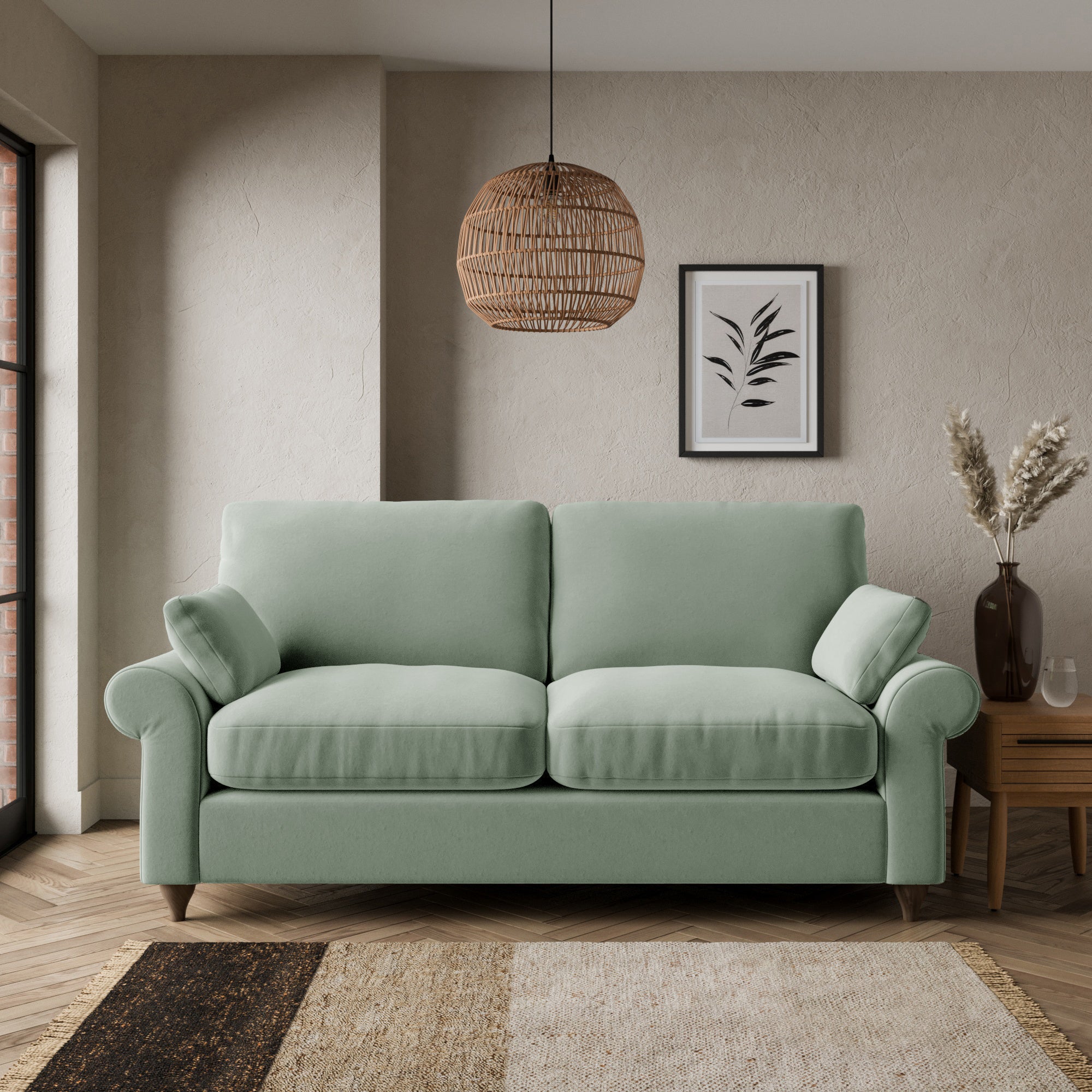 Salisbury 2 Seater Sofa Light Green