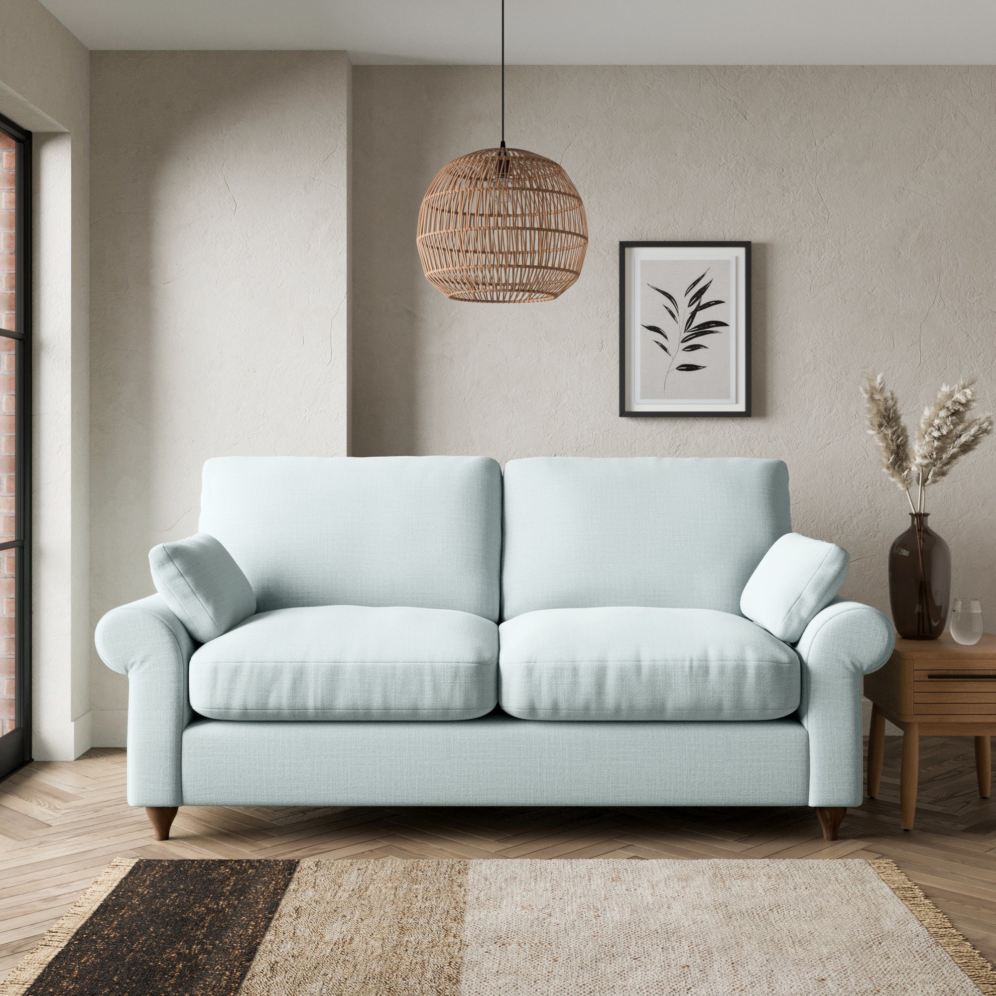 Salisbury 2 Seater Sofa Light Blue