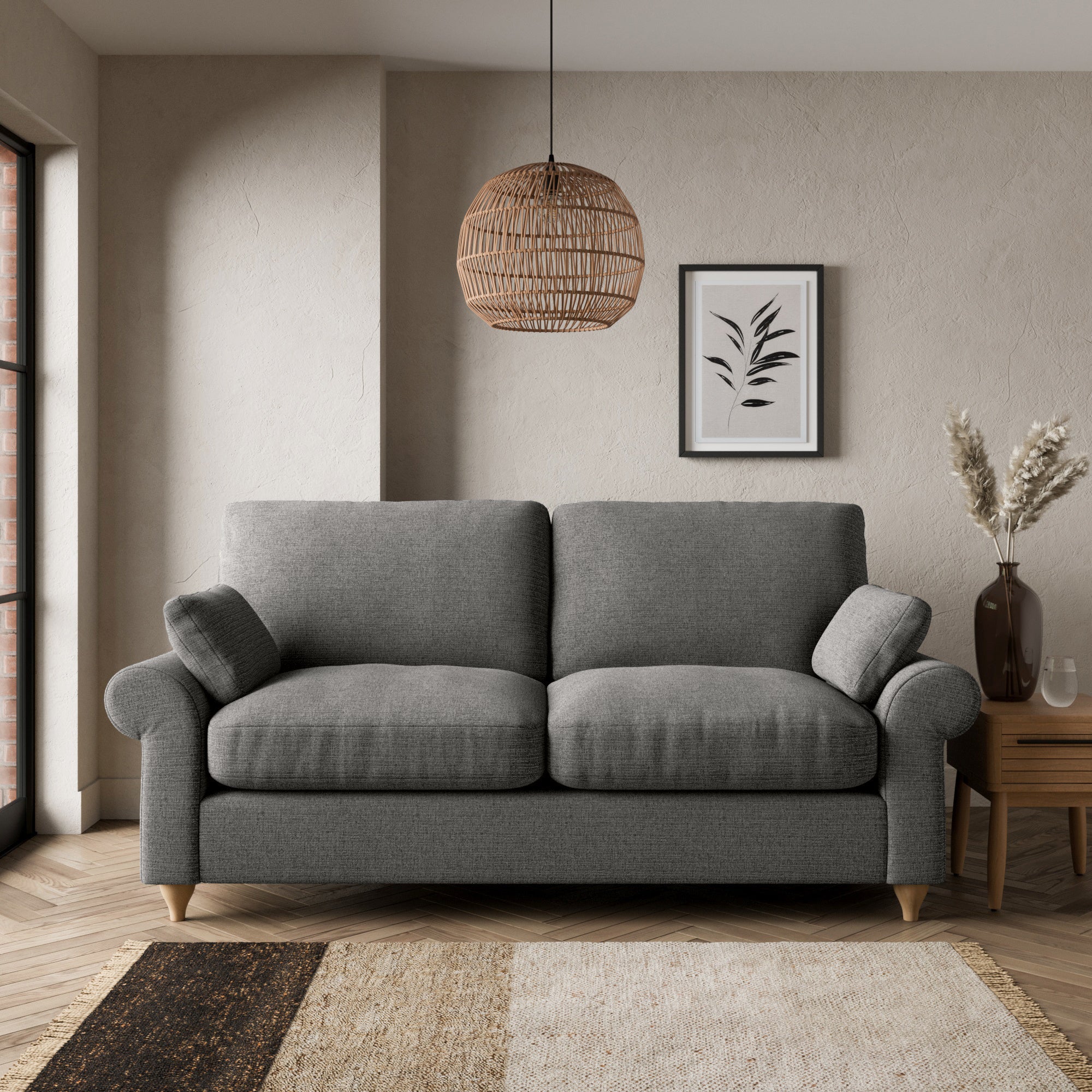 Salisbury 2 Seater Sofa Dark Grey