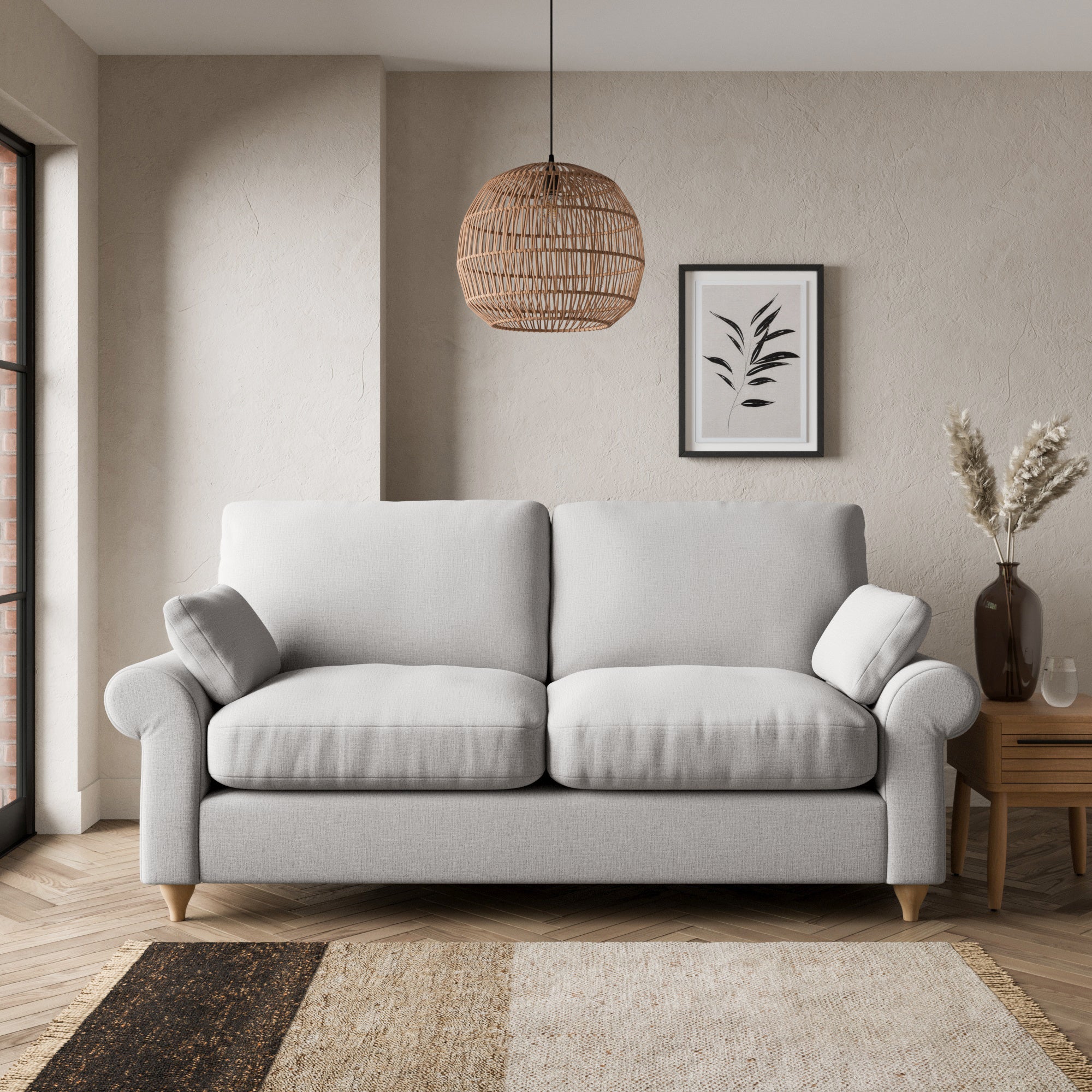 Salisbury 2 Seater Sofa Silver