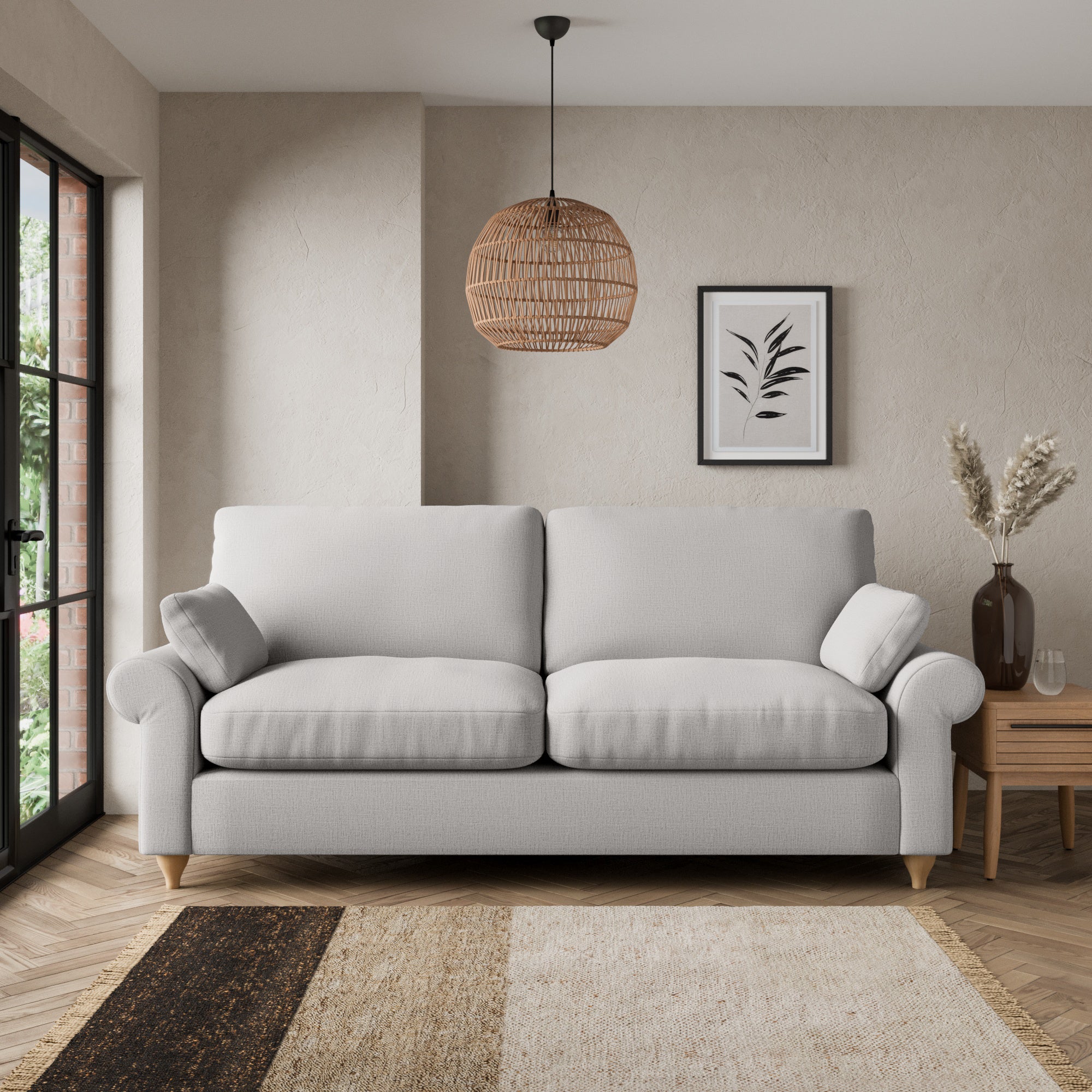 Salisbury 3 Seater Sofa Silver