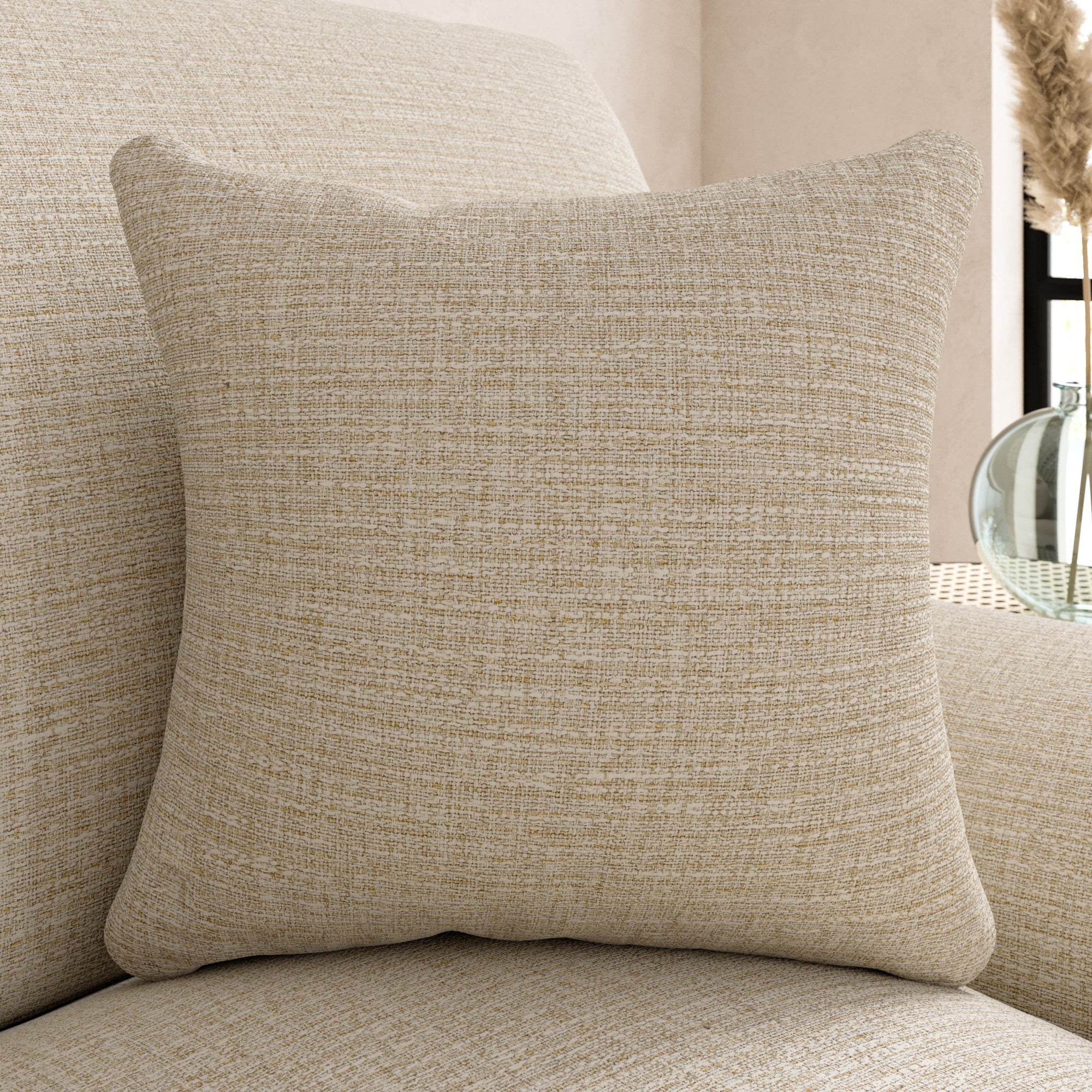 Textured Weave Scatter Cushion Beige
