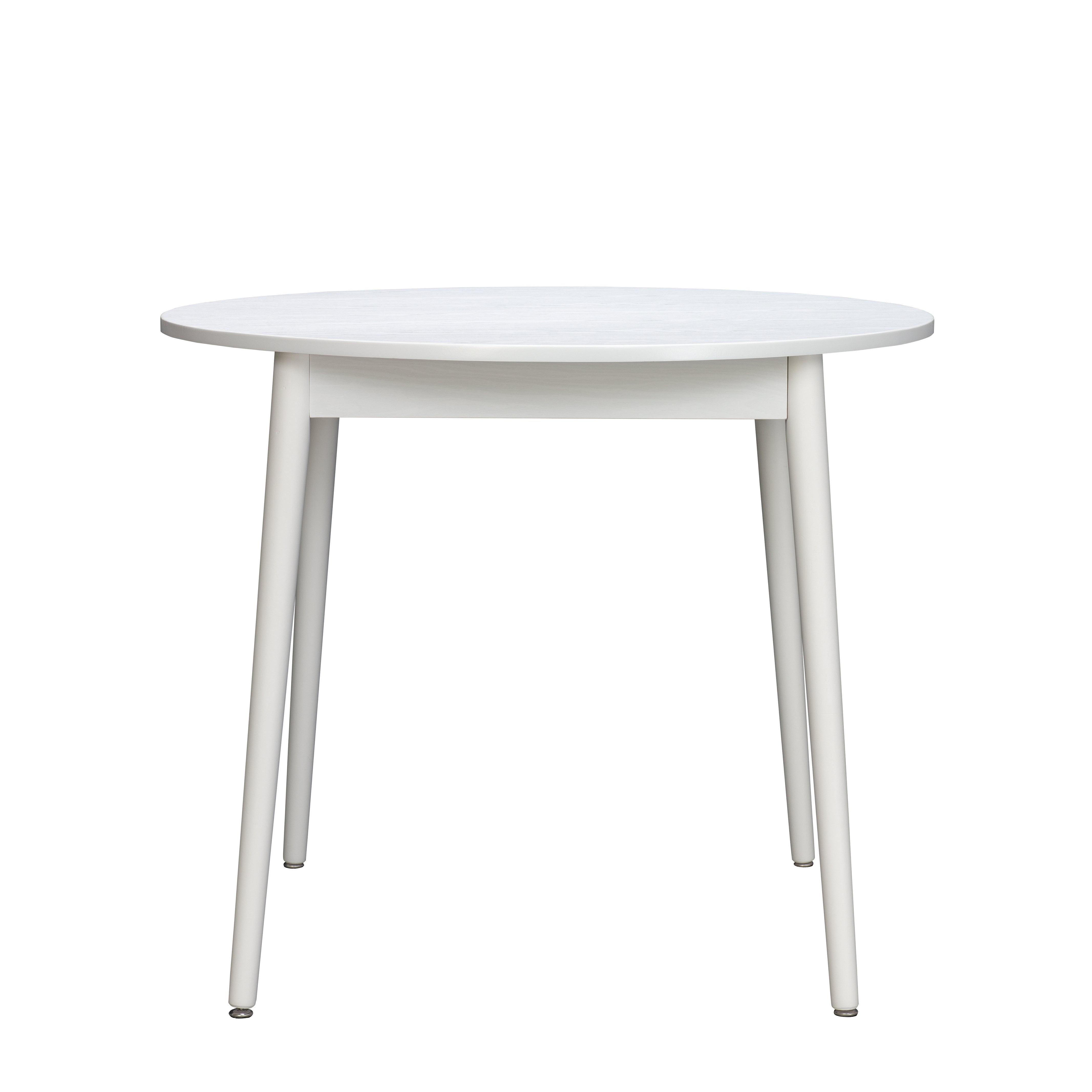 Leo 4 Seater Round Dining Table White