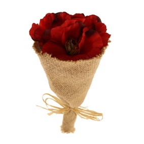 Poppy Mini Jute Bouquet
