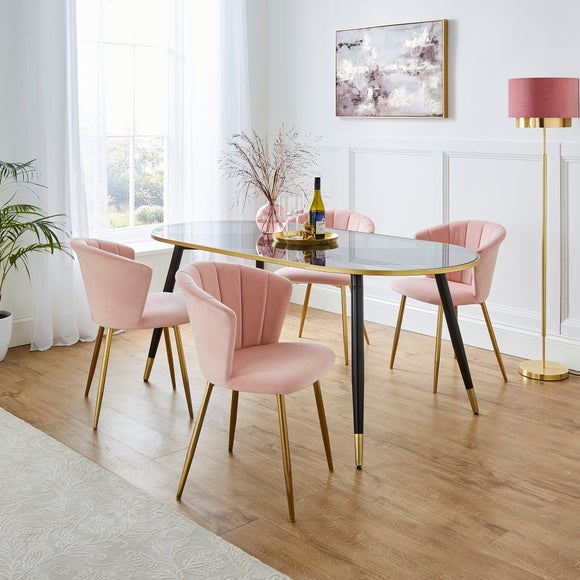 Dunelm pink shell online chair