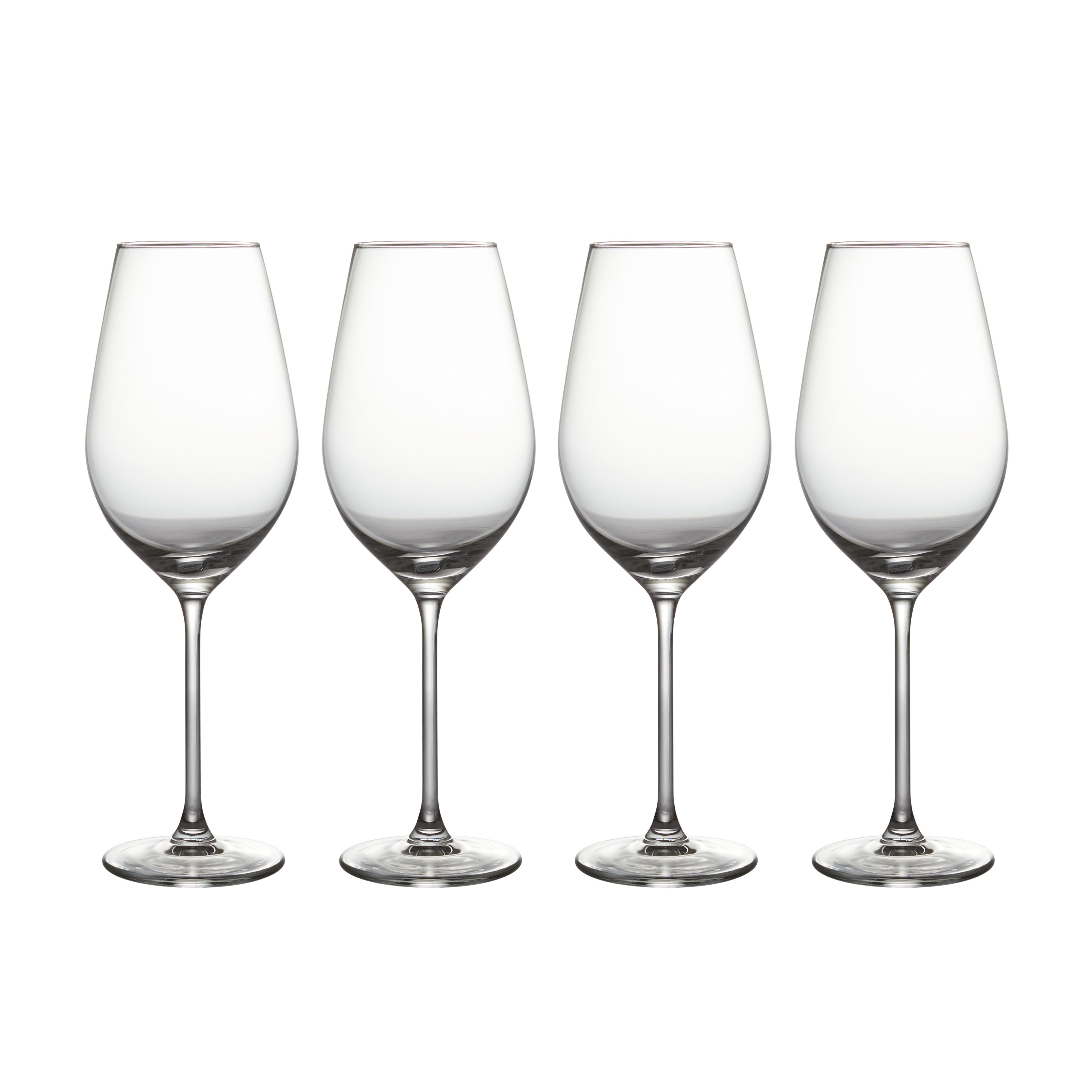 Set Of 4 Ravello White Wine Glasses Clear