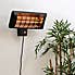 Wall Mounted Electric Heater Black Black