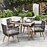 Elements Rope 4 Seater Dining Set Grey