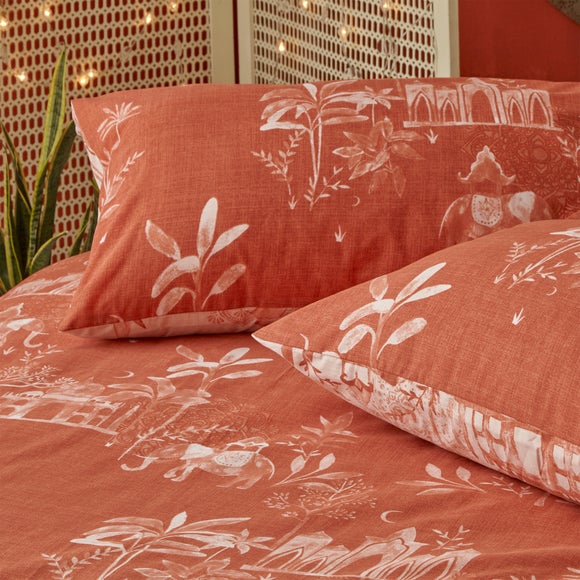 Jaipur Paprika Duvet Cover and Pillowcase Set Dunelm