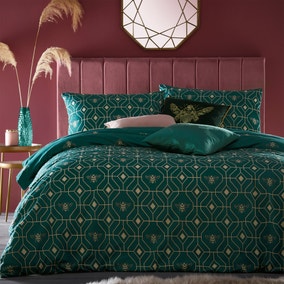 Furn. Bee Deco Emerald Duvet Cover and Pillowcase Set