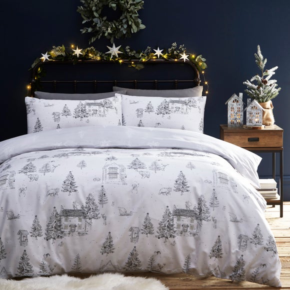 View Furn. Midwinter Toile Duvet Cover And Pillowcase Set View Furn. Midwinter Toile Duvet Cover And Pillowcase Set
