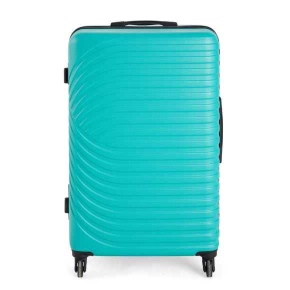 Elements Athens Aqua Suitcase Dunelm