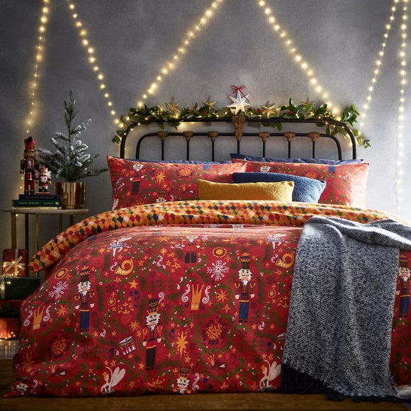 christmas red duvet cover