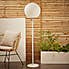 Elements Circle Rechargeable Free Standing Light with Remote Control White