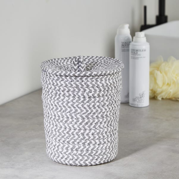 Large Paper Grey Woven Storage Basket image 1 of 5