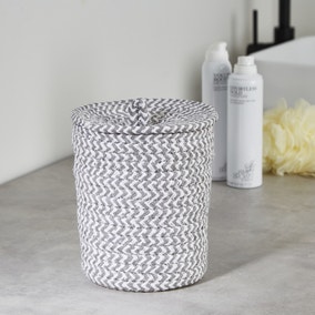 Large Paper Grey Woven Storage Basket