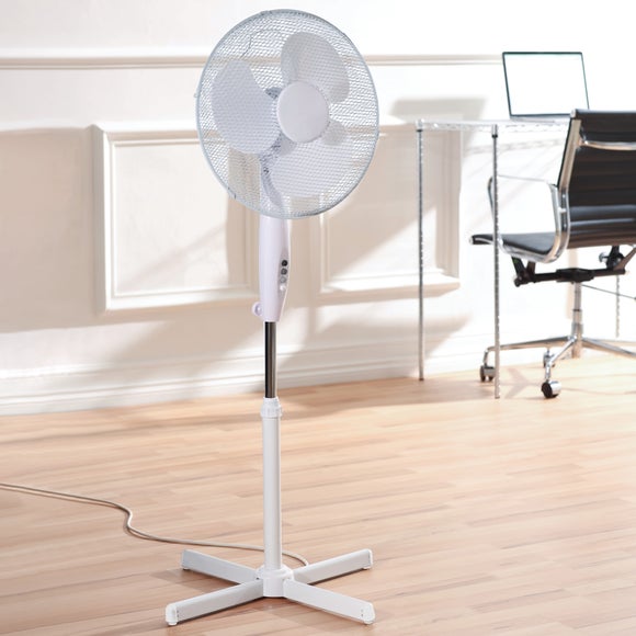 Click to view product details and reviews for 16inch White Pedestal Fan.