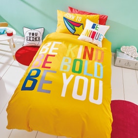 Born To Be You 100% Organic Cotton Duvet Cover and Pillowcase Set